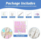24 Pcs Iridescent Pink Shimmer Wall Backdrop,4x6 FT for Party in 4x6 FT, alternate view 2