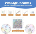 24 Pcs Iridescent Silver Shimmer Wall Backdrop,4x6 FT for Party in 4x6 FT, alternate view 3