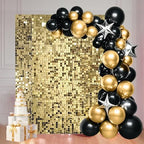 24 Pcs Light Gold Shimmer Wall Backdrop Panels for Party Decor