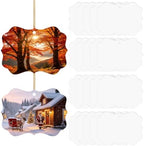 24 pcs Metal Sublimation Ornament Blank, Double Sided Sublimation Ornaments