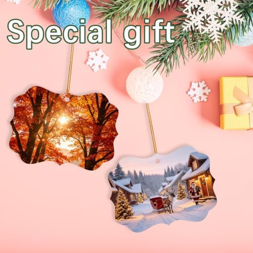 24 pcs Metal Sublimation Ornament Blank, Double Sided Sublimation Ornaments, alternate view 4