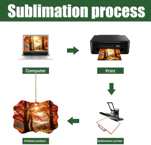 24 pcs Metal Sublimation Ornament Blank, Double Sided Sublimation Ornaments, alternate view 6