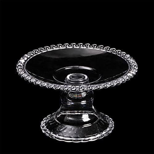 24 Pcs Mini Cake Plate Stand, Plastic Single Cupcake Holder Serving Plate, Clear Small Dessert Display Stand, alternate view
