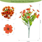 24 Pcs Outdoor Fall Decor, Fall Flowers Artificial for Decoration, Artificial Mums for Outdoors, Fake Faux Mums, alternate