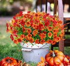 24 Pcs Outdoor Fall Decor, Fall Flowers Artificial for Decoration, Artificial Mums for Outdoors, Fake Faux Mums, alternate