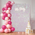 24 Pcs Pink Iridescent Shimmer Wall Backdrop for Party Decoration