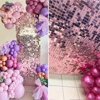 24 Pcs Pink Shimmer Wall Backdrop,4x6 FT for Party in 4x6 FT, alternate view 5