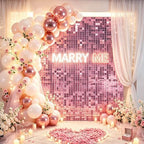 24 Pcs Pink Shimmer Wall Backdrop,4x6 FT for Party in 4x6 FT, alternate view 6