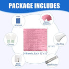 24 Pcs Pink Shimmer Wall Backdrop Panels for Party Decoration, alternate view 2