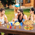 24 Pcs Pizza Display Stands for Party Pizza Pan Riser Stand Set in Large in Gold 8Pcs, alternate view 7