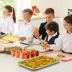 24 Pcs Plastic Fast Food Trays Bulk Colorful Restaurant Serving Trays Cafeteria Rectangular Plastic Serving, alternate view 2