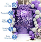 24 Pcs Purple Shimmer Wall Backdrop,4x6 FT for Party in 4x6 FT, alternate view 2