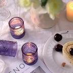 24 Pcs Purple Votive Candle Holders for Wedding Table Centerpieces in Purple, alternate view 2