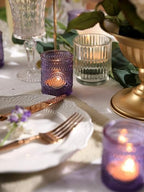 24 Pcs Purple Votive Candle Holders for Wedding Table Centerpieces in Purple, alternate view 6
