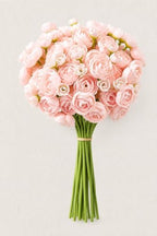 24 Pcs Ranunculus Artificial Flower Faux Silk Mini Ranunculus Flowers Fake Flowers for DIY Bouquet, Centerpieces