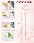 24 Pcs Ranunculus Artificial Flower Faux Silk Mini Ranunculus Flowers Fake Flowers for DIY Bouquet, Centerpieces, alternate