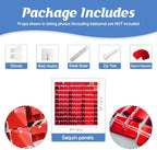 24 Pcs Red Shimmer Wall Backdrop,4x6 FT for Party in 4x6 FT, alternate view 3