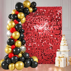 24 Pcs Red Shimmer Wall Backdrop Panels for Party Decoration