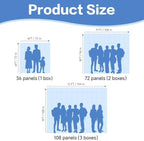 24 Pcs Silver Shimmer Wall Backdrop,4x6 FT for Party in 4x6 FT, alternate view 4