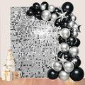 24 Pcs Silver Shimmer Wall Backdrop Panels for Party Decoration