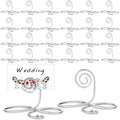 24 Pcs Silver Wire Place Card Holders Table Number Stands in silver