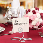 24 Pcs Silver Wire Place Card Holders Table Number Stands in silver, alternate view 6