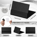 24 Pcs Small Table Number Holder Metal Place Card Holder, Black in Black, alternate view 2