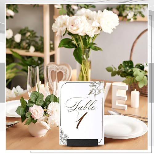 24 Pcs Small Table Number Holder Metal Place Card Holder, Black in Black, alternate view 3