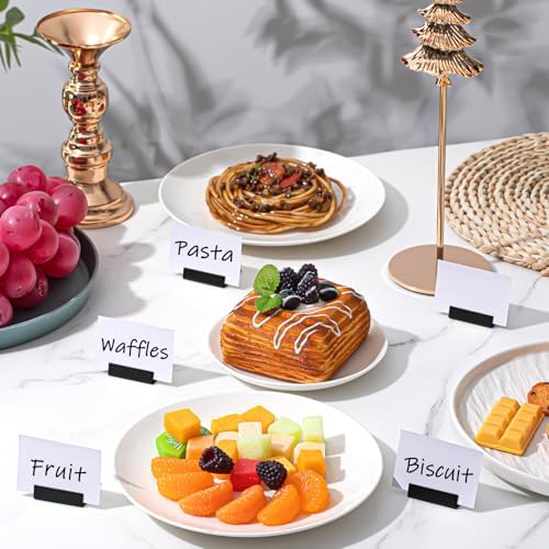 24 Pcs Small Table Number Holder Metal Place Card Holder, Black in Black, alternate view 5