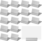 24 Pcs Small Table Number Holder Metal Place Card Holder, Silver in Silver