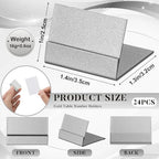 24 Pcs Small Table Number Holder Metal Place Card Holder, Silver in Silver, alternate view 2