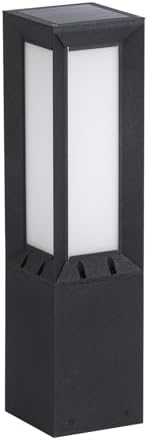 24" Solar Pathway Lights Outdoor IP65 Waterproof Landscape Path Lights in Black Grey, alternate view 7