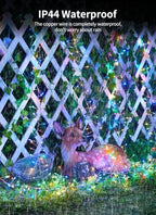 240 LED Solar Fairy Lights Outdoor Waterproof IP65, 20FT 8 Lighting Modes in Multicolor, alternate view 3