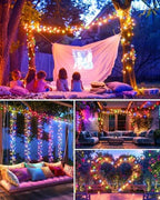 240 LED Solar Fairy Lights Outdoor Waterproof IP65, 20FT 8 Lighting Modes in Multicolor, alternate view 6