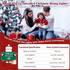 240LED 88FT Christmas String Lights Voice Controlled Remote, Cool White in Cool White, alternate view 3