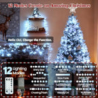 240LED 88FT Christmas String Lights Voice Controlled Remote, Cool White in Cool White, alternate view 4