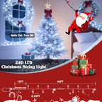 240LED 88FT Christmas String Lights Voice Controlled Remote, Cool White in Cool White, alternate view 5