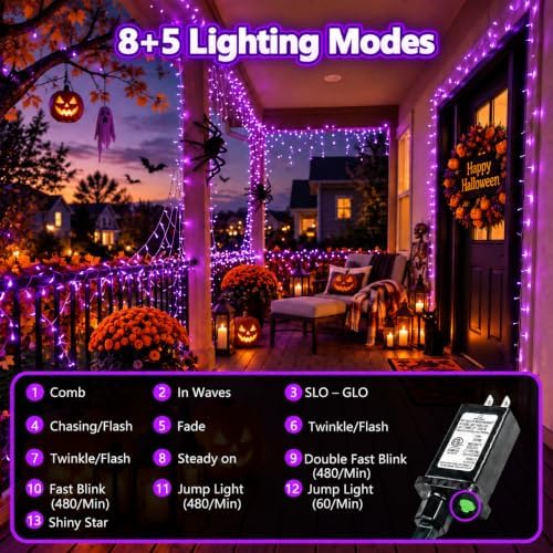 240LED 88Ft Connectable String Lights Indoor Outdoor Clear Wire, alternate view 2