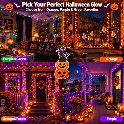 240LED 92FT Smart Color Changing Halloween String Lights RGB App & Remote, alternate view 6