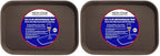 24883 Restaurant Grade Non-Slip Tray, Plastic, Rubber Lined, Rectangular, 10-Inch x 14-Inch, Brown (Pack of 2)