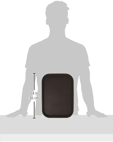 24883 Restaurant Grade Non-Slip Tray, Plastic, Rubber Lined, Rectangular, 10-Inch x 14-Inch, Brown (Pack of 2), alternate