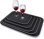 24883 Restaurant Grade Non-Slip Tray, Plastic, Rubber Lined, Rectangular, 10-Inch x 14-Inch, Brown (Pack of 2), alternate