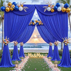 24ftx10ft Wrinkle Free Royal Blue Backdrop Curtain - 10 Feet Photography Backdrop Drapes, Silky Polyester Back, alternate