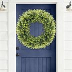 24In Large Boxwoods Door Wreaths for Front Door Spring Summer Outside All Season Green Year Round Artificial, alternate view