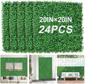 24Pcs 20" x 20" Grass Wall Panels, Anti-Fade Greenery Wall in 20x20 24pcs