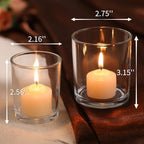 24pcs Assorted Clear Votive Candle Holders for Wedding Table Centerpieces in Clear, alternate view 2