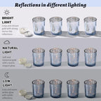 24pcs Blue Votive Candle Holders - Glass Tea Light Candles Holder, Standard Votive Size for Regular Votive, alternate view 3