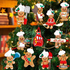 24pcs Gingerbread Christmas Decoration for Tree - Cooking Gingerbread Man Ornaments Christmas Hanging Decor for