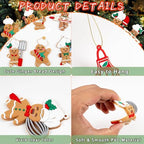24pcs Gingerbread Christmas Decoration for Tree - Cooking Gingerbread Man Ornaments Christmas Hanging Decor for, alternate