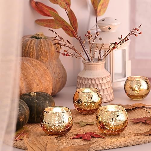 24PCS Gold Votive Candle Holders for Table Centerpieces in Gold, alternate view 3